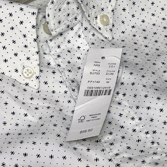 J. Crew Shirt Secret Wash Shirting Button Down Collar Sustainable 100% Cotton - Picture 10 of 14